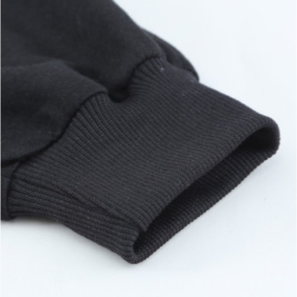 Black Relaxed Fit Crew Neck Pullover Sweatshirt - Picture 9 of 10